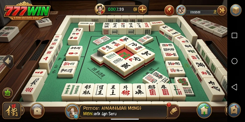 Tampilan gameplay seru di 777WIN Mahjong.