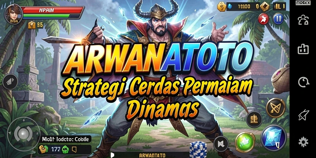Tampilan gameplay ARWANATOTO dengan elemen strategi yang menarik.