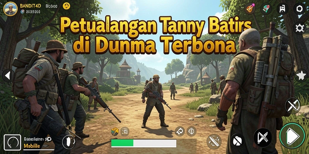 Screenshot gameplay BANDIT4D menampilkan petualangan penuh aksi di dunia terbuka.