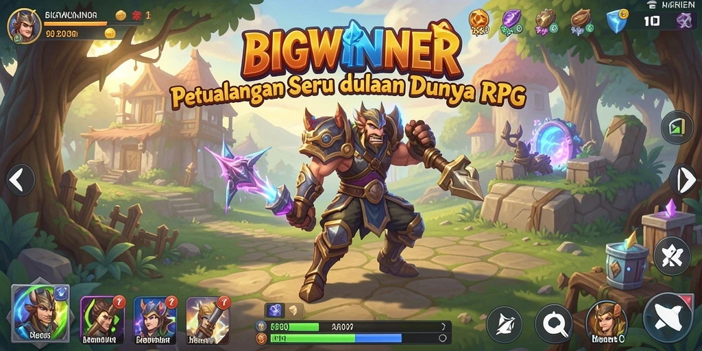 Tampilan gameplay RPG yang menakjubkan dari BIGWINNER.