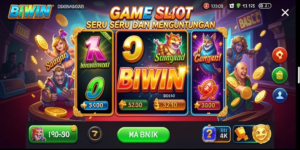 Screenshot gameplay BIWIN menampilkan keseruan bermain slot.