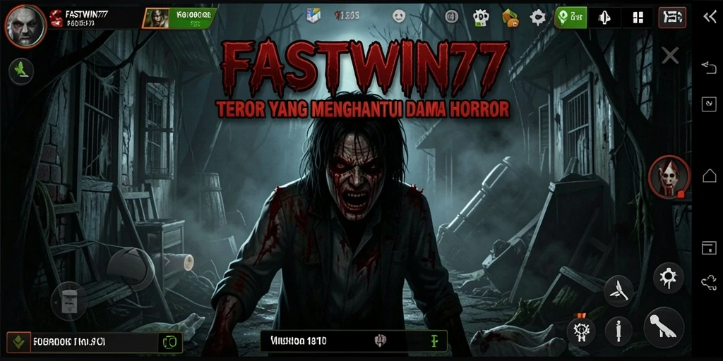 Screenshot utama FASTWIN77 menampilkan suasana mencekam dan gameplay menegangkan.