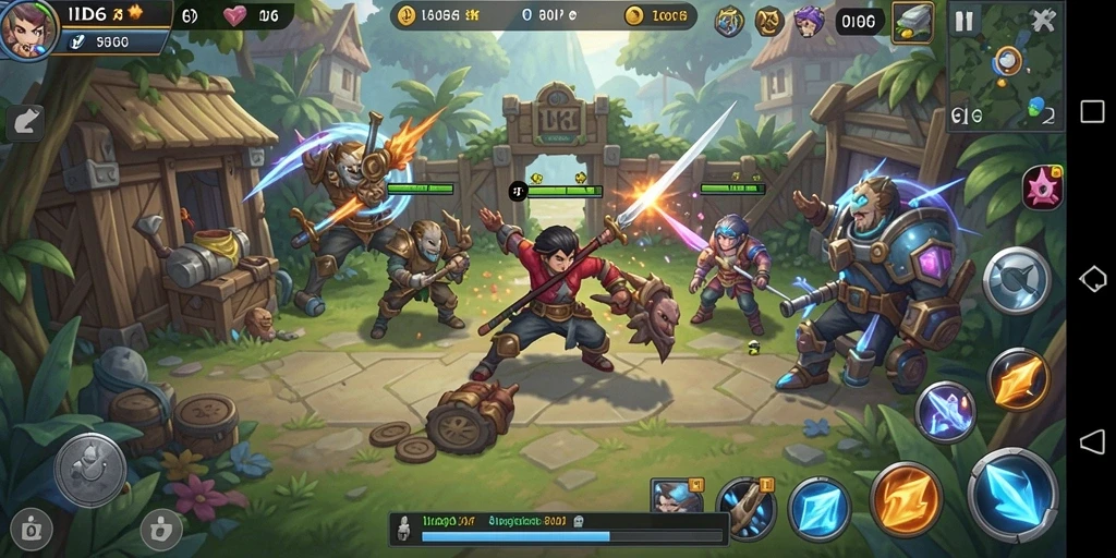 Screenshot utama ID66 menampilkan aksi seru dalam gameplay SLG.