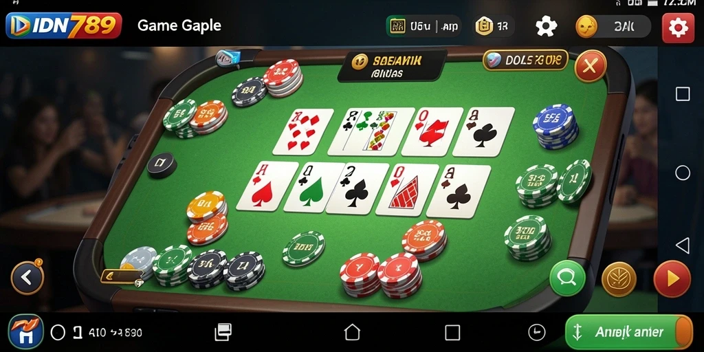 Screenshot IDN789 menampilkan momen seru bermain Gaple.