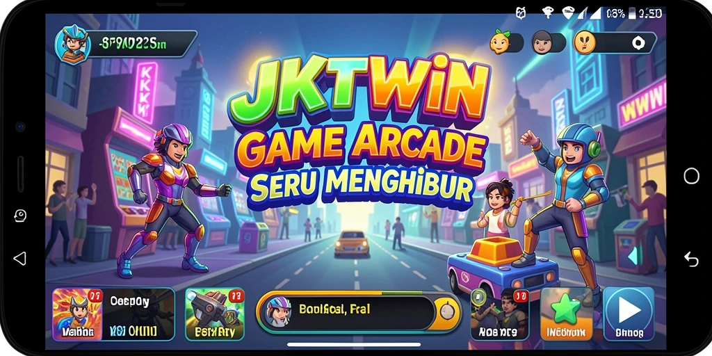 Tampilan gameplay seru JKTWIN yang penuh warna dan tantangan