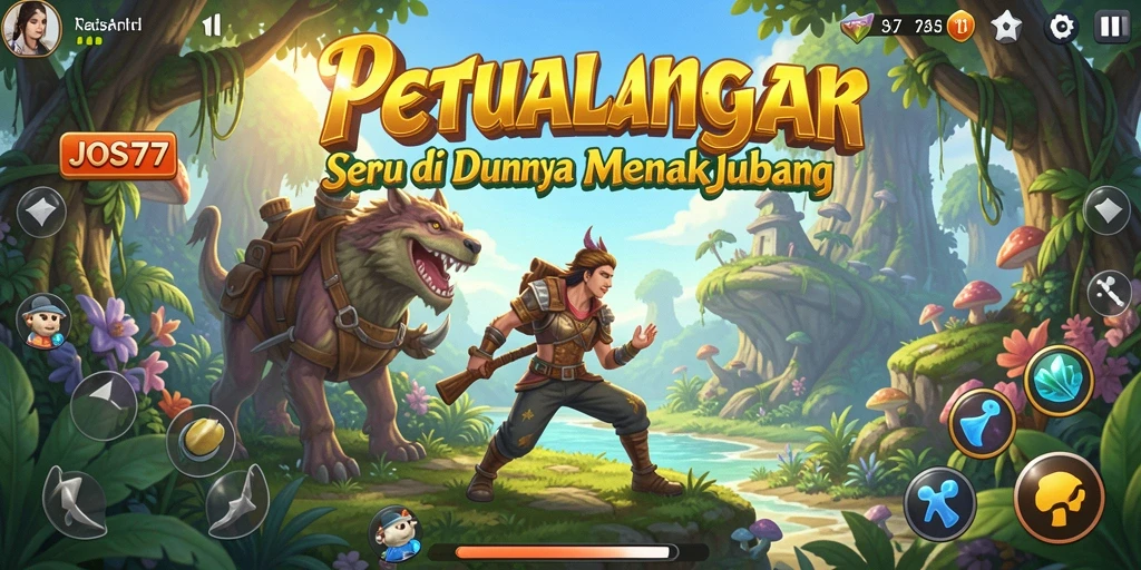 Tangkapan layar gameplay JOS77 yang menampilkan petualangan epik.