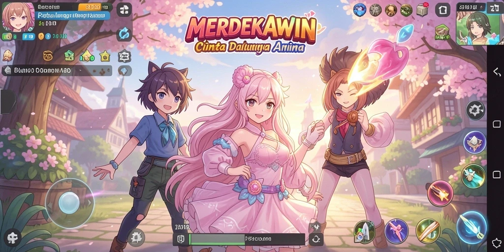 Tampilan menarik dari gameplay MERDEKAWIN yang penuh warna.