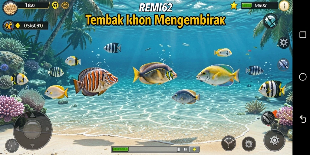 Tampilan gameplay seru menembak ikan di REMI62.
