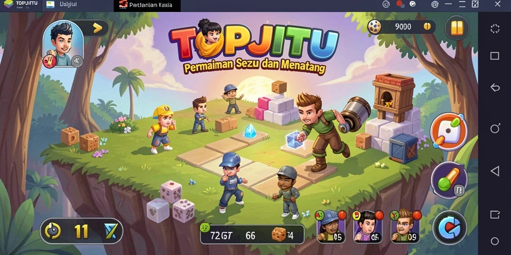 Gambaran gameplay seru dari TOPJITU yang memicu kreativitas.