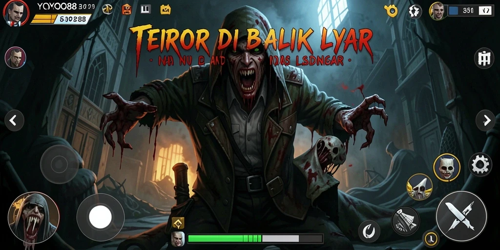Screenshot menampilkan suasana mencekam dalam gameplay YOYO88.